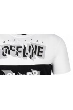 Koszulka męska - Tshirt - Offline - biało-czarna