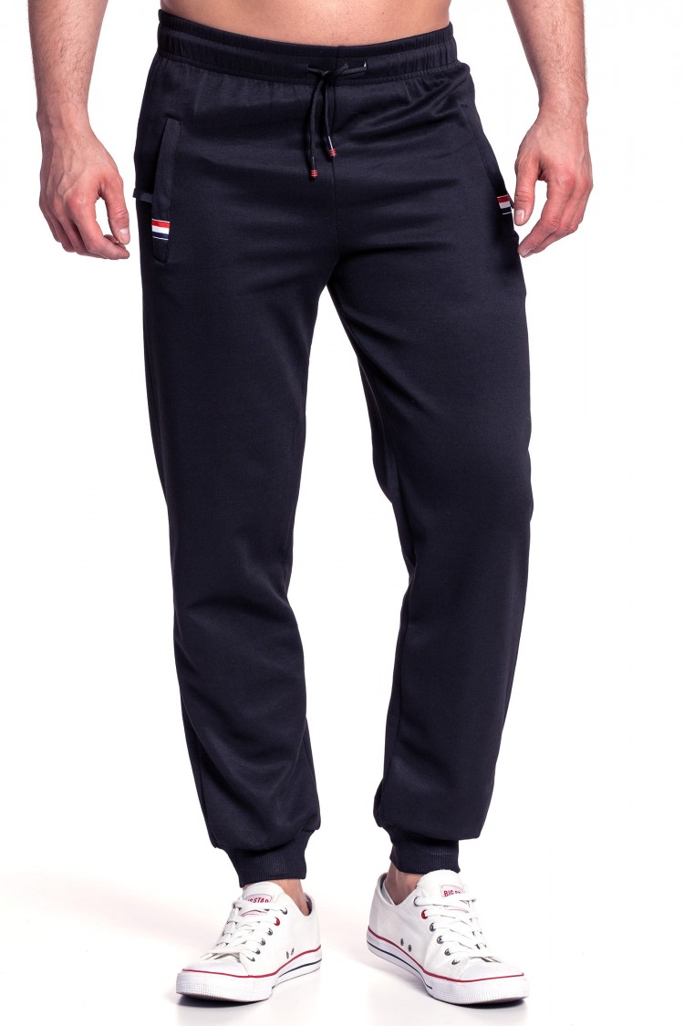 Spodnie dresowe męskie - Joggery No.6 - granatowe