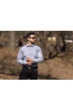 Koszula męska BIAŁA elegancka klasyczna długi rękaw - 100% bawełna