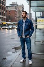 Kurtka męska - jeansowa - Stanley Jeans - 001