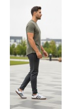 Spodnie dresowe męskie - Joggery No.6 - grafitowe