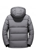 Kurtka męska zimowa ocieplana z kapturem - 013 FKOW - khaki