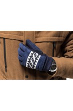 Rękawiczki męskie zimowe grube ocieplane zamszowe z futerkiem w środku